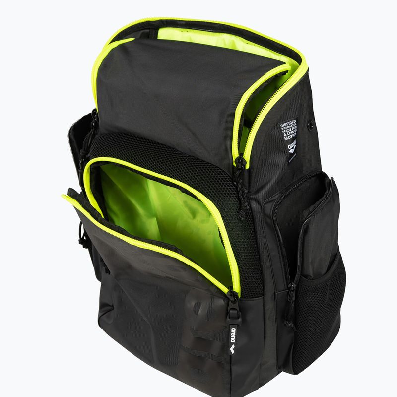 Zaino da nuoto Arena Spiky III 35 l fumo scuro/giallo neon 5