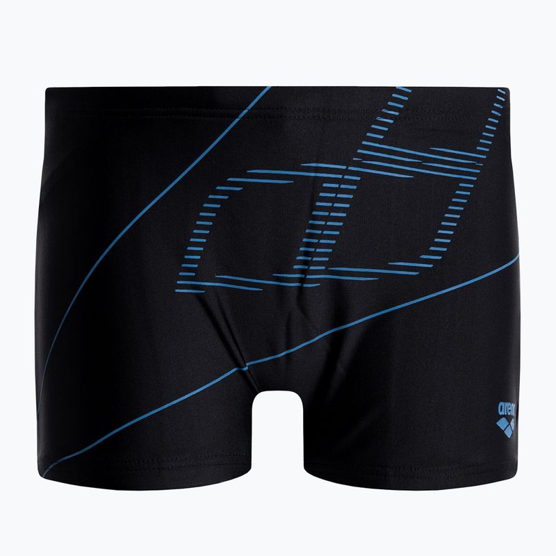 Boxer da bambino arena Swim Short Logo nero/turchese