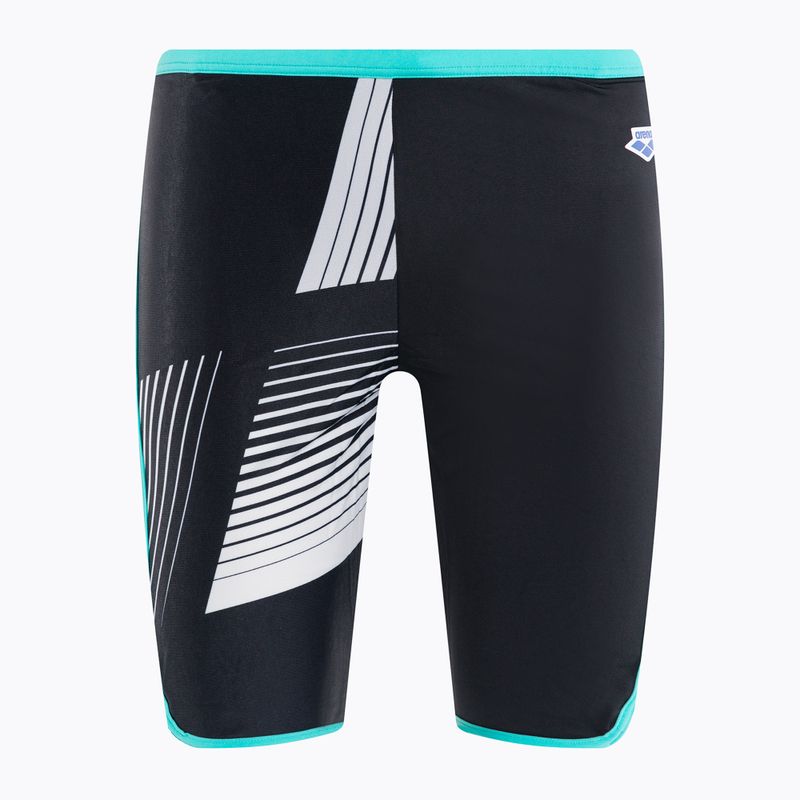 Uomo arena Icons Swim Jammer Logo nero/bianco/blu diamante