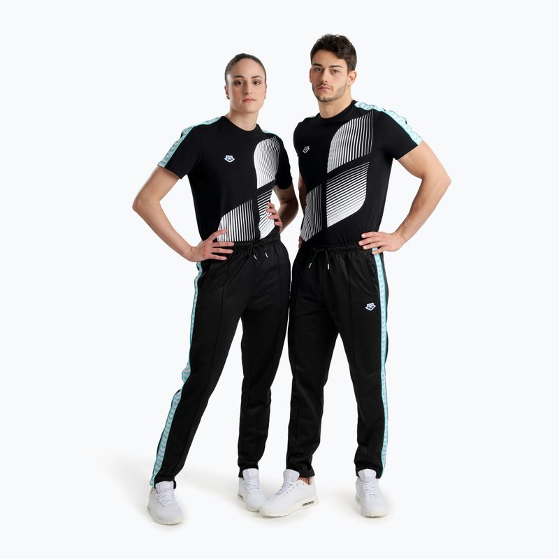 Pantaloni arena Relax IV Team Logo nero/bianco/blu diamantato