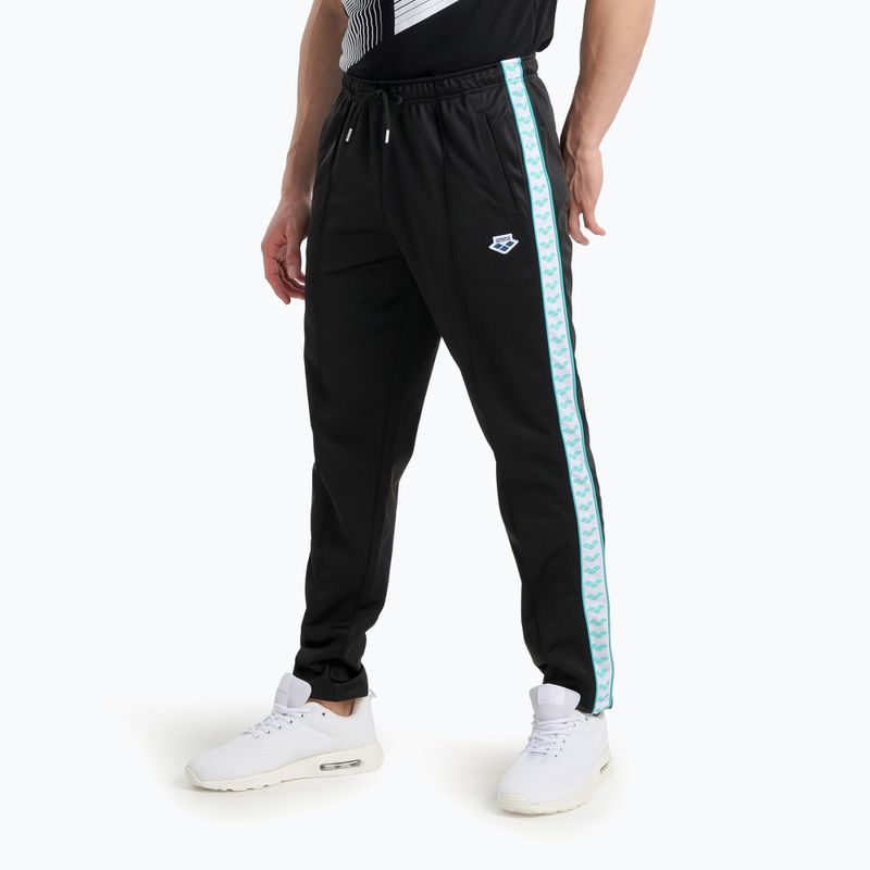 Pantaloni arena Relax IV Team Logo nero/bianco/blu diamantato 2