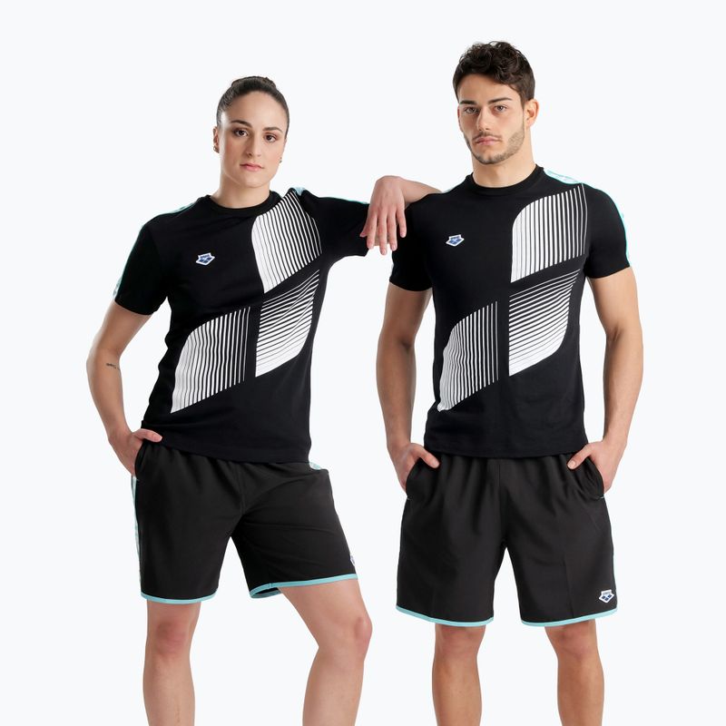 Maglietta Arena Team Logo nero/bianco/blu diamante