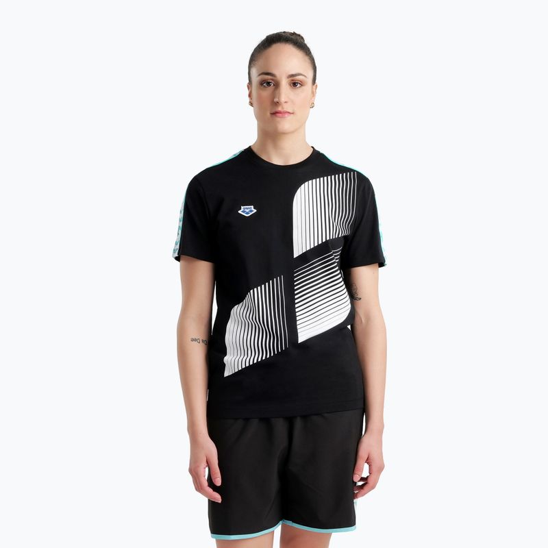 Maglietta Arena Team Logo nero/bianco/blu diamante 5
