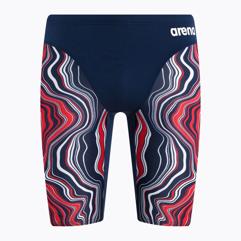 Uomo arena Swim Jammer Marbled navy/red multi