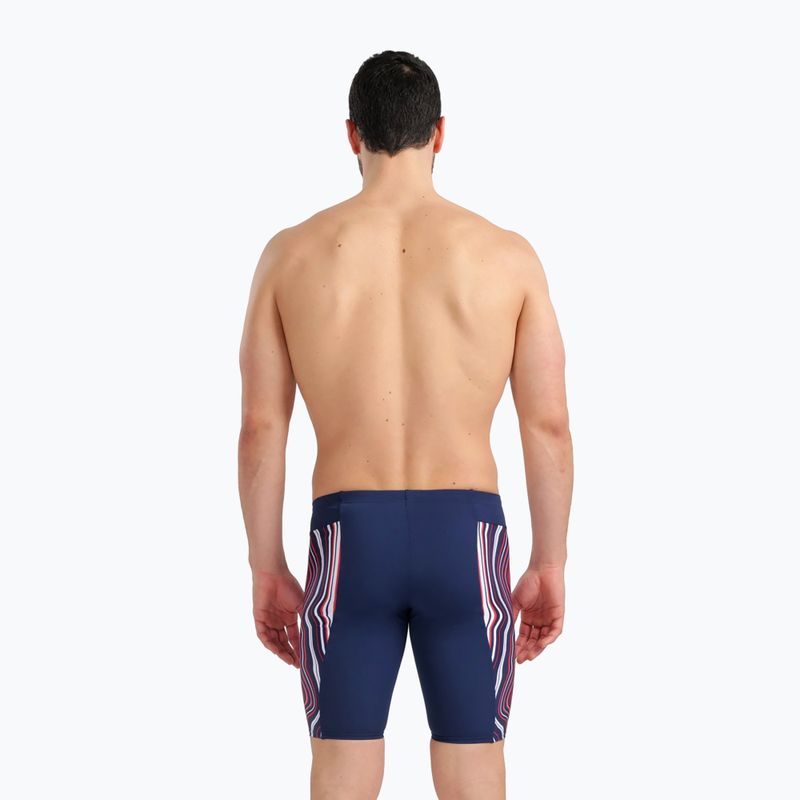 Uomo arena Swim Jammer Marbled navy/red multi 7