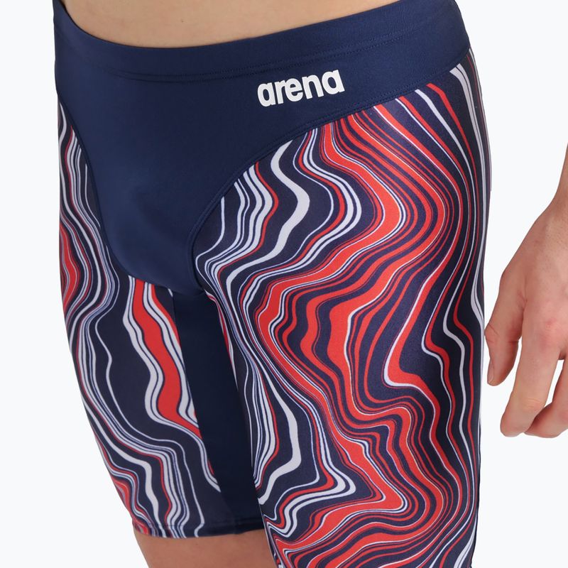 Uomo arena Swim Jammer Marbled navy/red multi 8