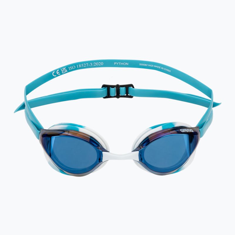 Occhiali da nuoto Arena Python Mirror blu/bianco/cielo 2