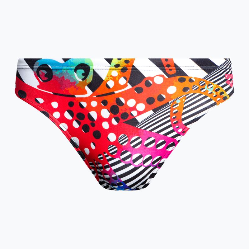 Slip da bagno arena Crazy Octopus uomo nero/bianco multi