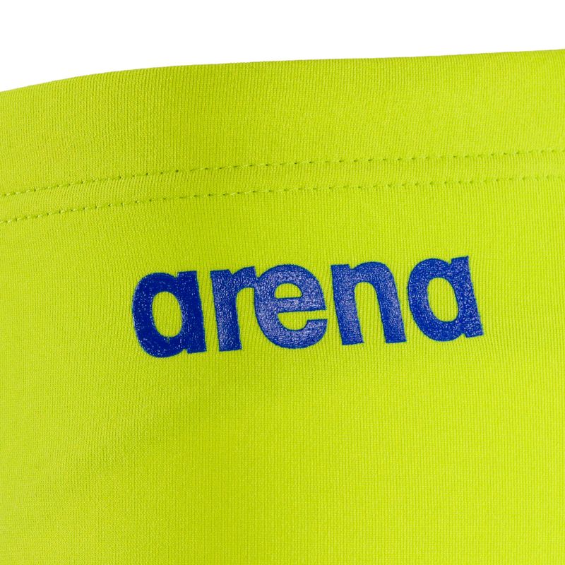 Maglia da nuoto arena Team da uomo tinta unita verde tenue/blu neon 3