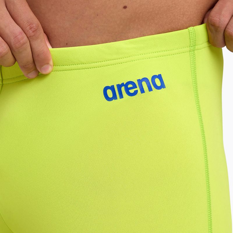 Maglia da nuoto arena Team da uomo tinta unita verde tenue/blu neon 6