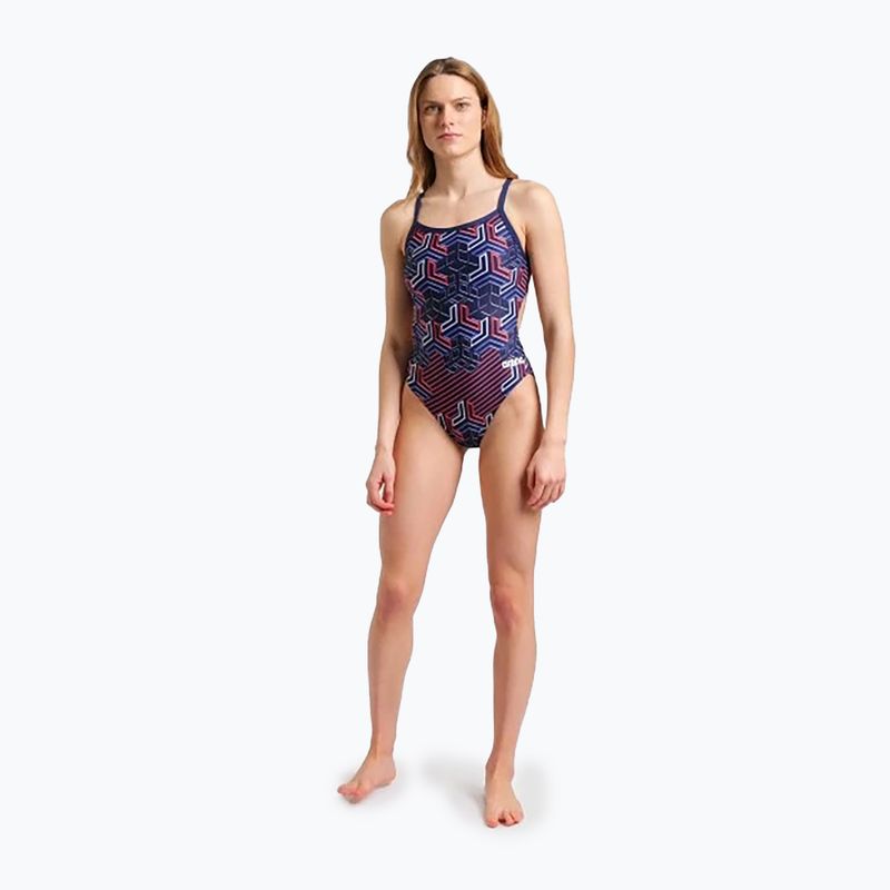 Costume intero da donna arena Kikko Pro Swimsuit Challenge Back navy/team redwhiteblue 2