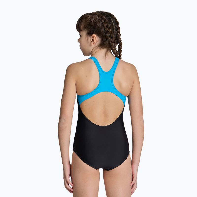 Costume intero per bambini arena Multi Pixels New Swim Pro Back nero/turchese 4