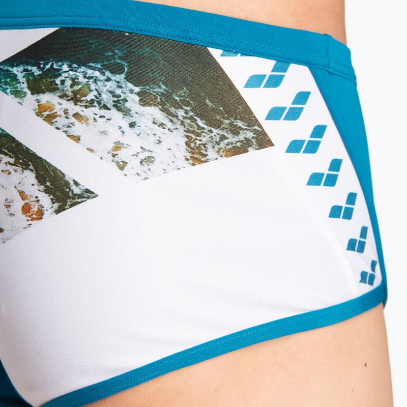Uomo arena Planet Swim vita bassa blu cosmo/bianco multi boxer da bagno 6