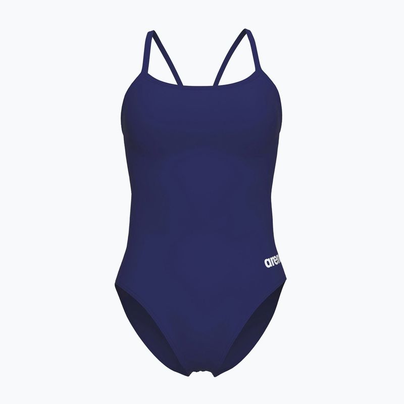 Costume da bagno intero donna arena Lace Back Solid navy/bianco