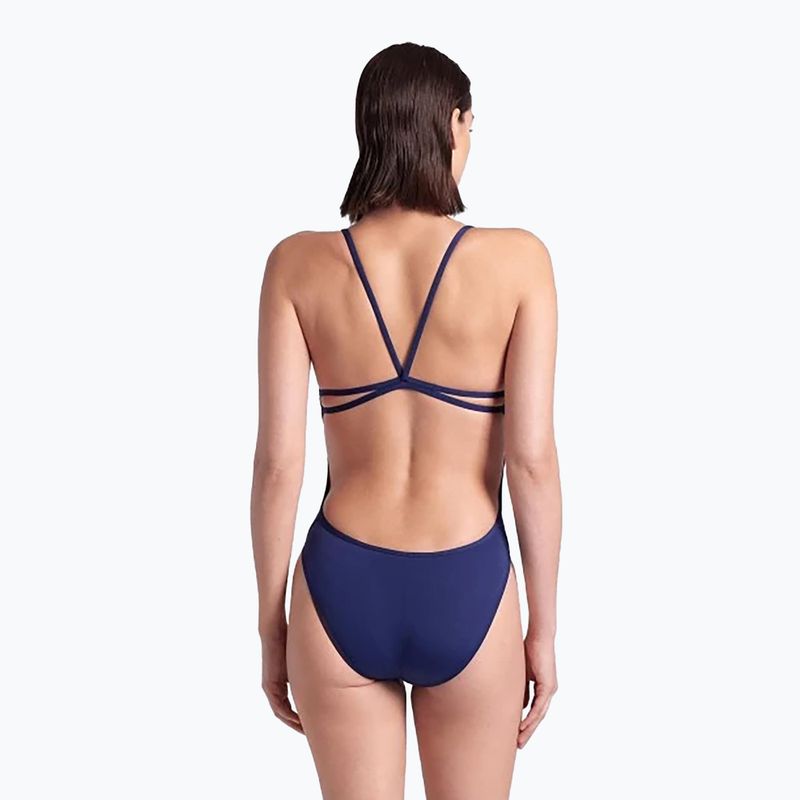 Costume da bagno intero donna arena Lace Back Solid navy/bianco 7