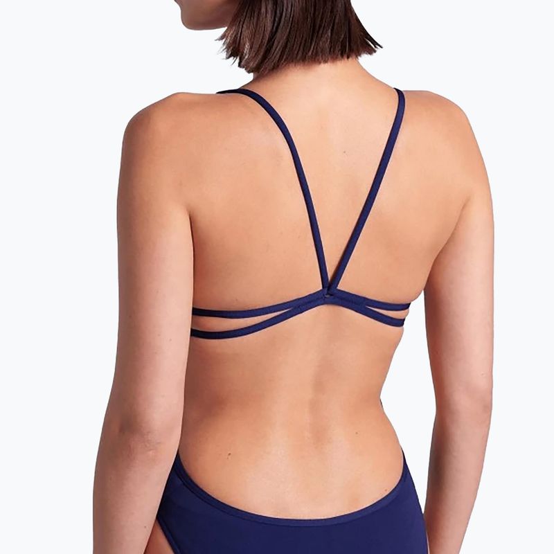 Costume da bagno intero donna arena Lace Back Solid navy/bianco 8