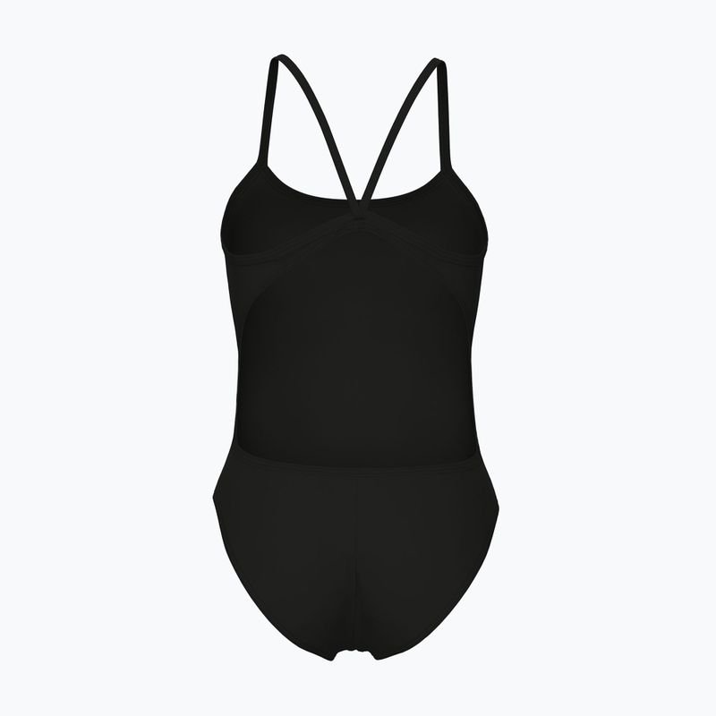Costume da bagno intero donna arena Lace Back Solid nero/bianco 2
