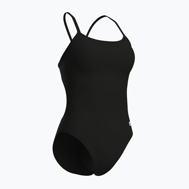 Costume da bagno intero donna arena Lace Back Solid nero/bianco 3