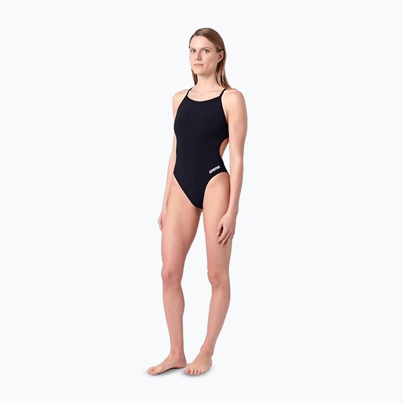 Costume da bagno intero donna arena Lace Back Solid nero/bianco 6