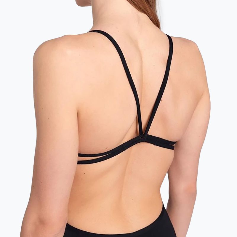 Costume da bagno intero donna arena Lace Back Solid nero/bianco 8