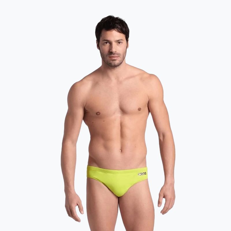 Slip da bagno arena Team da uomo Tinta unita verde tenue