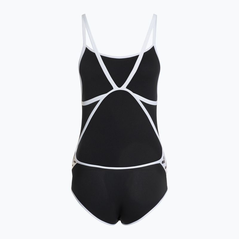Costume intero donna arena Icons Super Fly Back Solid nero / bianco 2