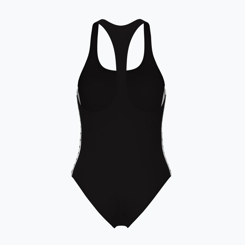 Costume da bagno intero donna arena Icons Racer Back Solid nero / bianco 2