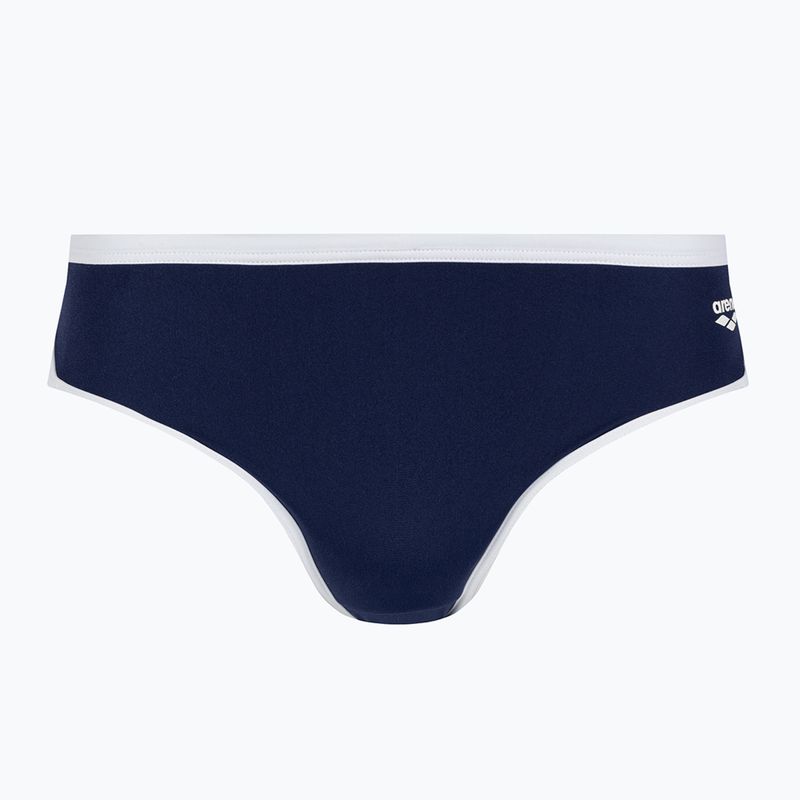 Uomo arena Icons Swim Short a vita bassa Slip da bagno solido bianco/marino