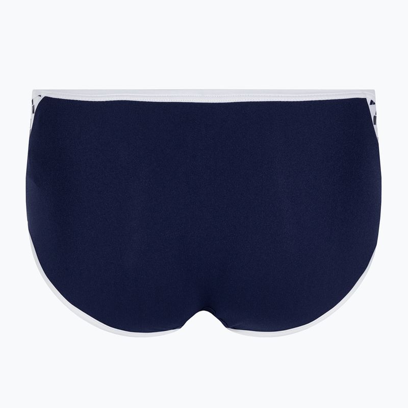 Uomo arena Icons Swim Short a vita bassa Slip da bagno solido bianco/marino 2