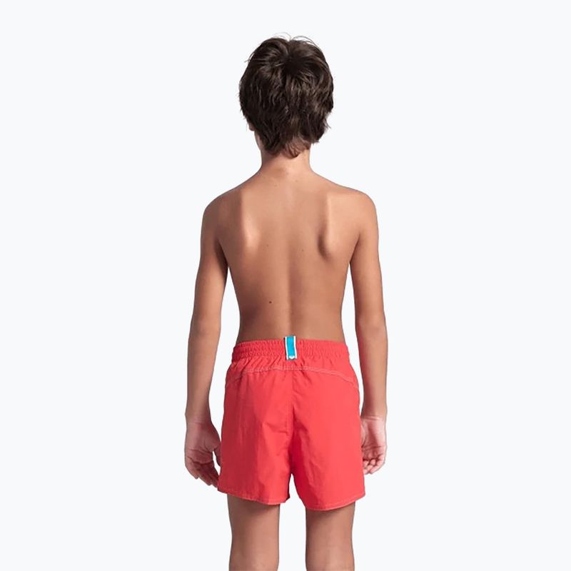 Pantaloncini da bagno arena per bambini Bywayx Youth R rosso fluo/acqua 7