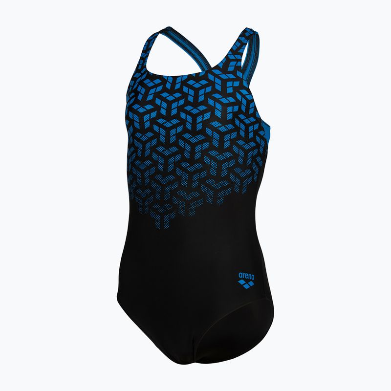 Costume da bagno intero per bambini arena Kikko V Swim Pro Back nero/blu porcellana 2