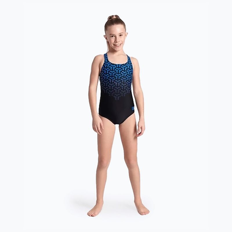 Costume da bagno intero per bambini arena Kikko V Swim Pro Back nero/blu porcellana 6