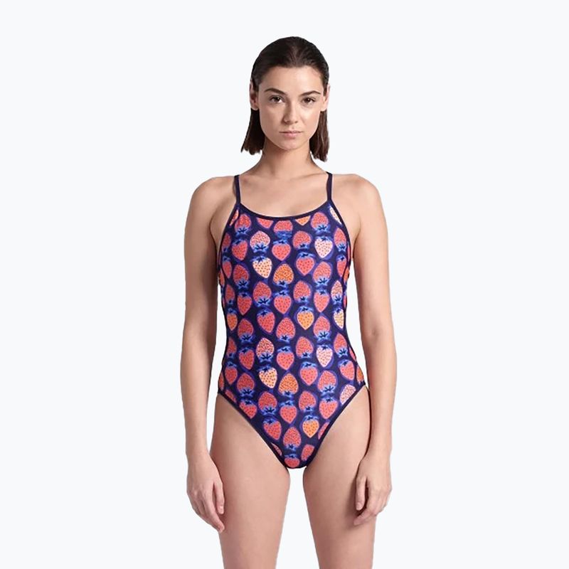 Costume da bagno intero donna arena Costume da bagno reversibile Challenge Back navy/multi 8