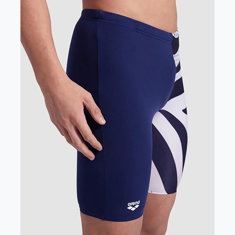 Maglia da bagno arena Multi Stripes da uomo navy/bianco multi 8
