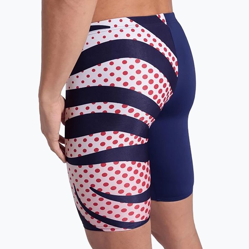 Maglia da bagno arena Multi Stripes da uomo navy/bianco multi 9
