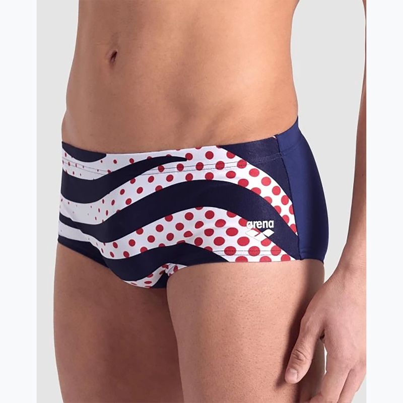 Boxer da bagno arena da uomo Multi Stripes Swim Low Waist Short navy multi 7