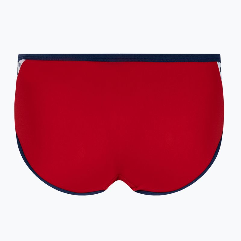 Uomo arena Icons Swim Short a vita bassa Slip da bagno solido rosso/navy 2