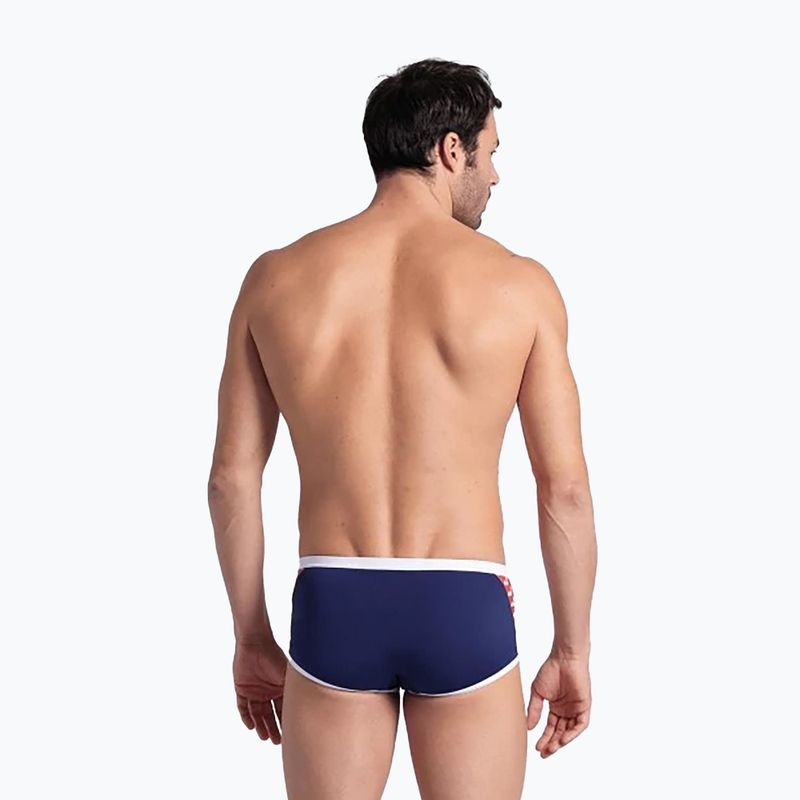 Slip da bagno arena da uomo Icons Swim Low Waist Short Solid navy/bianco/rosso multi 6