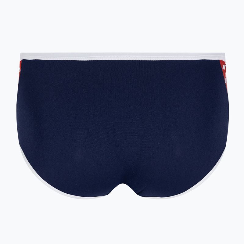 Slip da bagno arena da uomo Icons Swim Low Waist Short Solid navy/bianco/rosso multi 2