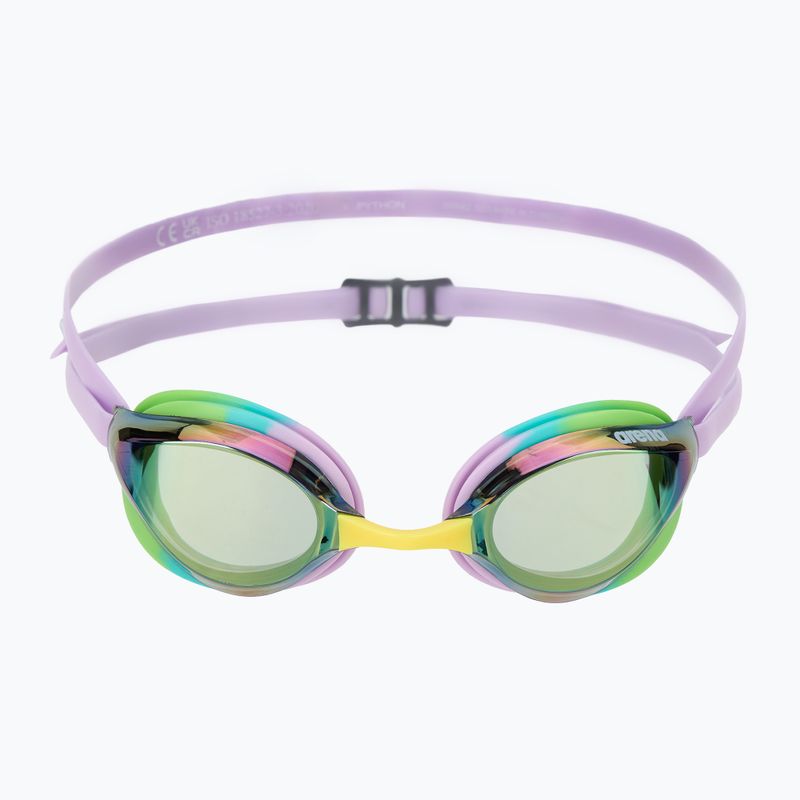 Occhiali da nuoto Arena Python Mirror verde/viola/verde 2
