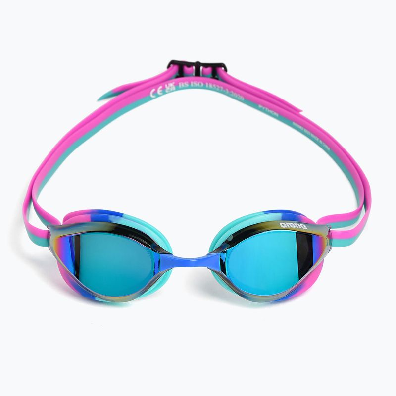 Occhialini da nuoto Arena Python Mirror turchese/acqua/fucsia 4