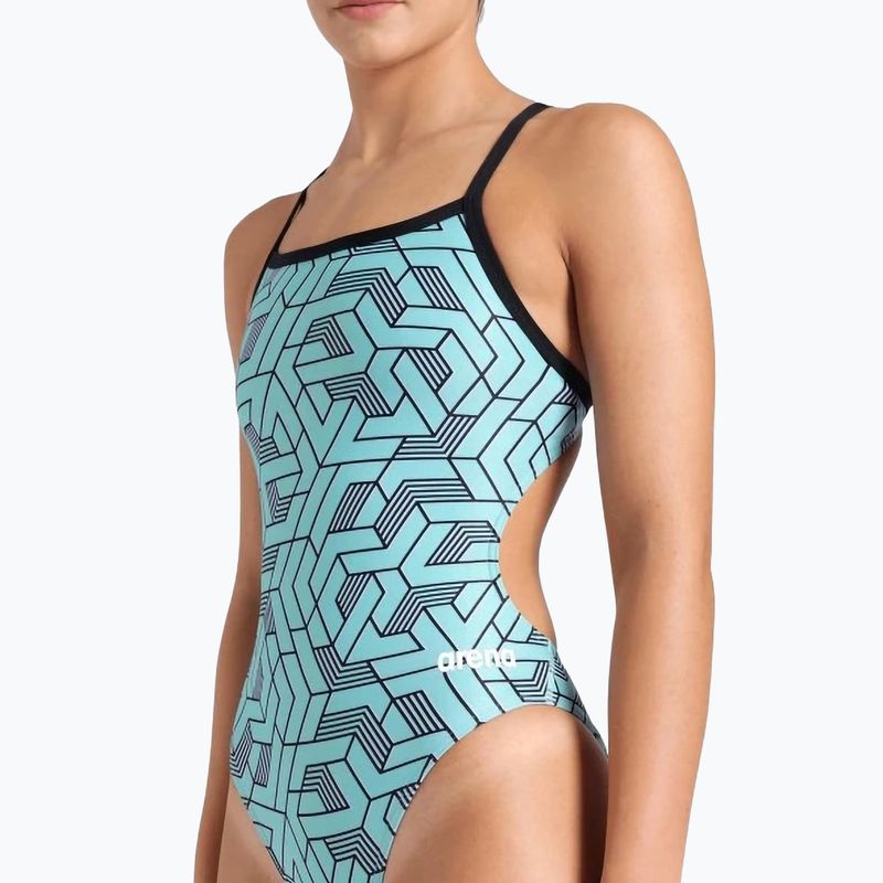 Costume intero Arena Escape Challenge Back nero/blu acqua multi donna 4