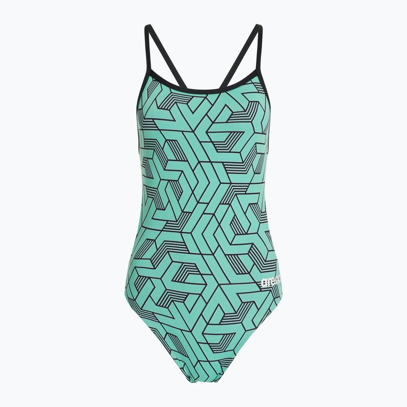Costume intero Arena Escape Challenge Back nero/blu acqua multi donna
