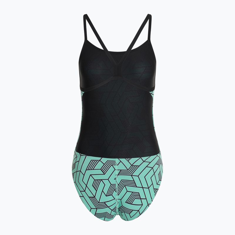 Costume intero Arena Escape Challenge Back nero/blu acqua multi donna 2