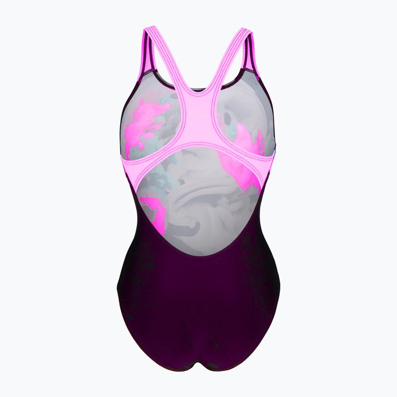 Costume da bagno intero donna arena Imaginary Swim Pro Back nero/ rosa shocking/multi 2