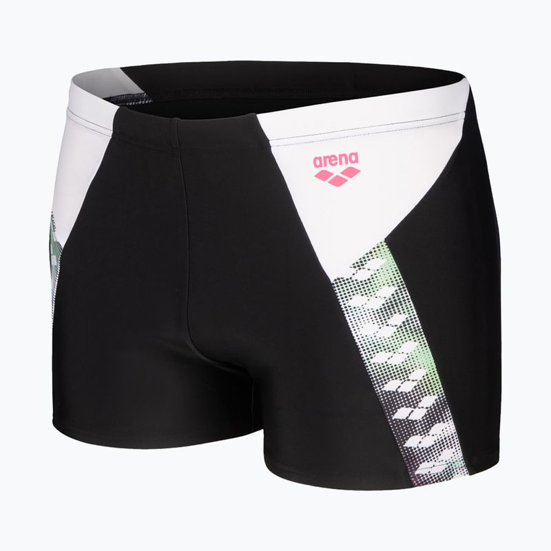 Boxer da bagno uomo arena Stripe Short nero/bianco/multi 3