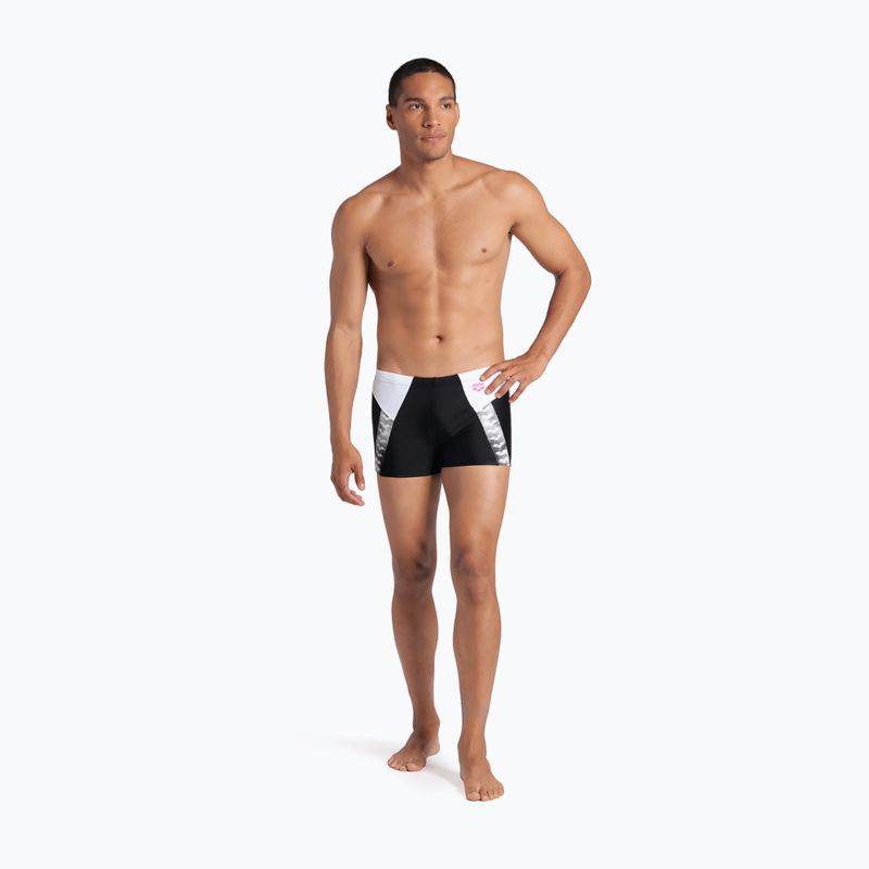 Boxer da bagno uomo arena Stripe Short nero/bianco/multi 6