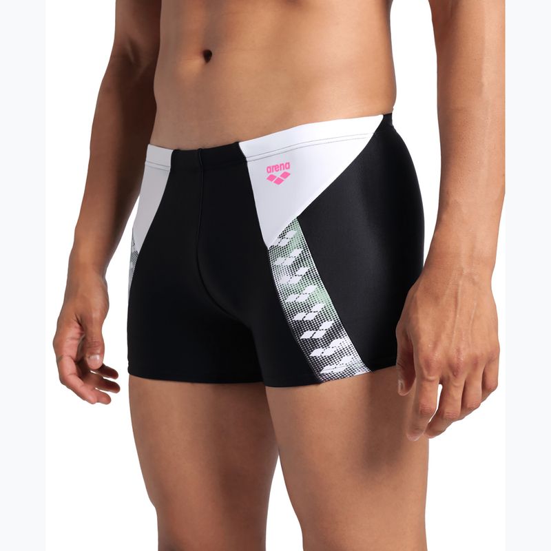 Boxer da bagno uomo arena Stripe Short nero/bianco/multi 8