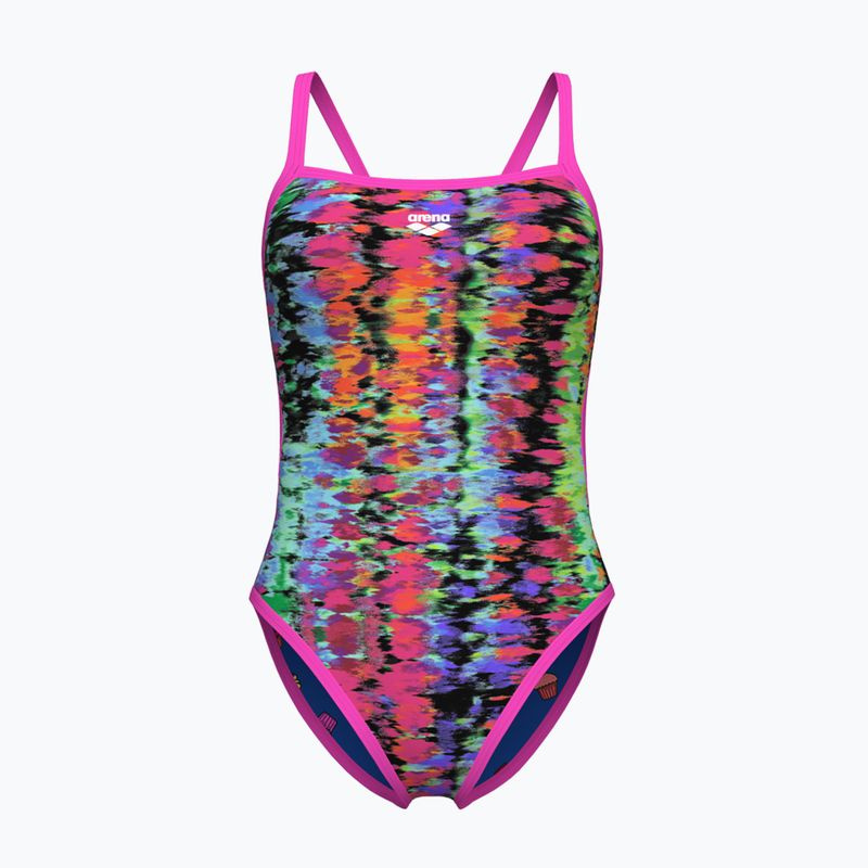 Costume da bagno intero donna arena Costume da bagno reversibile Challenge Back royal multi/shocking pink 2