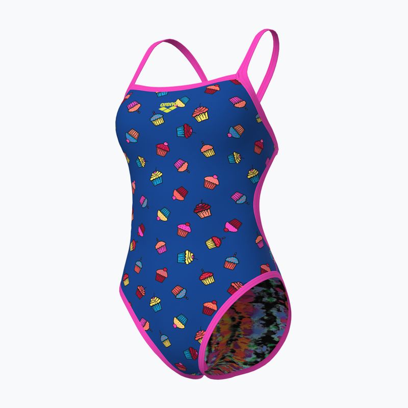Costume da bagno intero donna arena Costume da bagno reversibile Challenge Back royal multi/shocking pink 5
